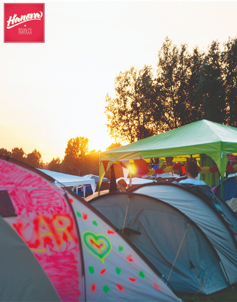 kamperen op een festival